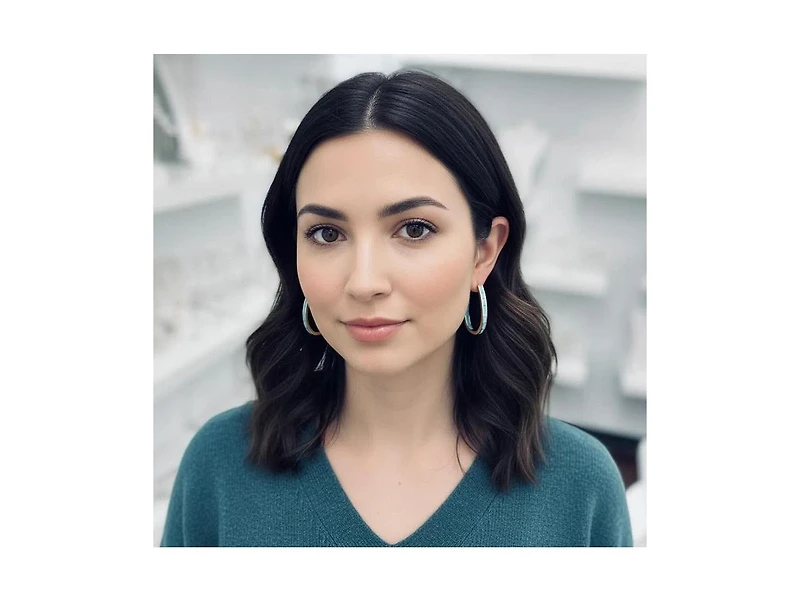 Rivka Friedman 18K Gold Plated Elongated Hoop Earrings