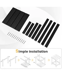 sumyeg 14 Inch Square Outdoor Adirondack Side Table Weather Resistant