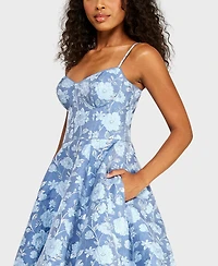 Alex & Sophia Juniors' Jacquard Midi Dress