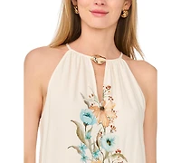 Vince Camuto Women's High-Neck Flowy Maxi Dress