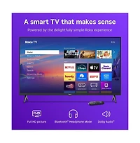 Roku 40" Select Series 1080p Full Hd Smart Tv Wi-Fi Streaming, Hdmi Cable & Premium Bundle - 40R3D5KIT1