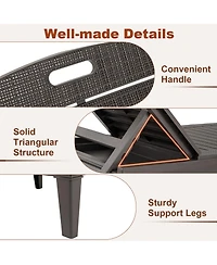 Sugift Outdoor Chaise Lounge Chairs Set of Two with Adjustable Backrests