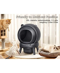 Cumrige Dual color self cleaning litter box with large capacity, App control