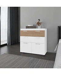 Depot E-shop Golva Dresser with Tilt-Out Drawers and Lower Cabinet Storage.