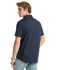 Michael Kors Men's Solid Stretch Button-Front Shirt