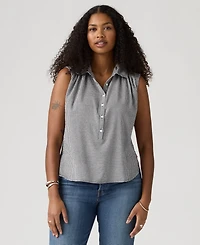 Levi's Women's Point Collar Relaxed-Fit Top