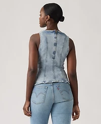 Levi's Women's Sleeveless High-Neck Peplum Top