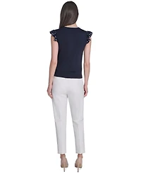 Tommy Hilfiger Women's Mixed Media Sleeveless Sweater