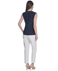 Tommy Hilfiger Women's Sleeveless Polka Dot Top