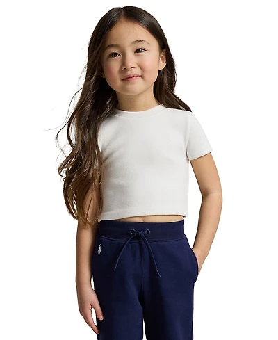 Polo Ralph Lauren Girls' 2T-6X Ribbed Crewneck Boxy T-Shirt