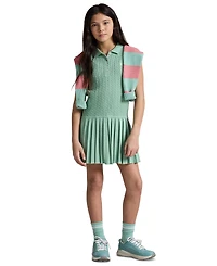 Polo Ralph Lauren Girls' 7-16 Mini-Cable Collar Dress