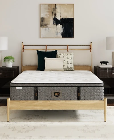 Paramount Hd Pierce 14" Medium Firm Euro Pillow Top Mattress Set