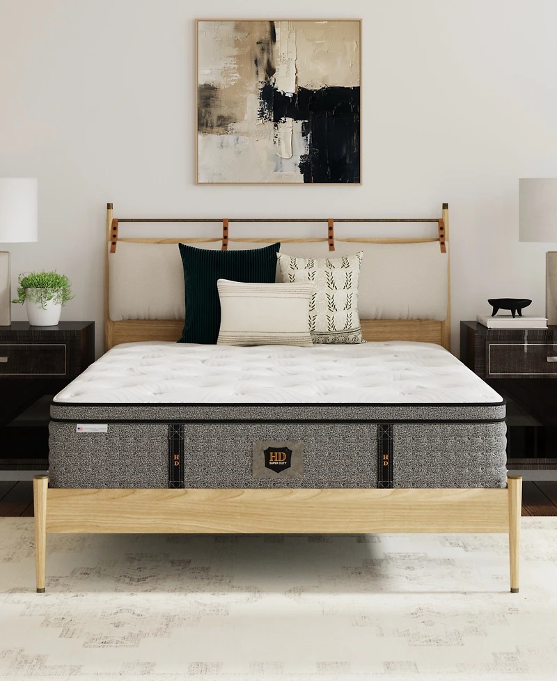 Paramount Hd Pierce 14" Medium Firm Euro Pillow Top Mattress Set