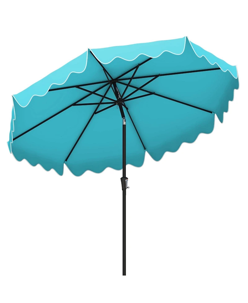 Sugift 9 ft Patio Umbrella with Crank Handle and Push Button Tilt