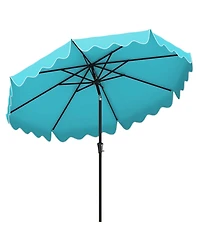 Sugift 9 ft Patio Umbrella with Crank Handle and Push Button Tilt