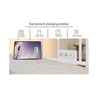 gaomon Twin Daybed with Trundle, Heavy Duty Metal Sofa Bed Frame with Charging Station & Led Lights