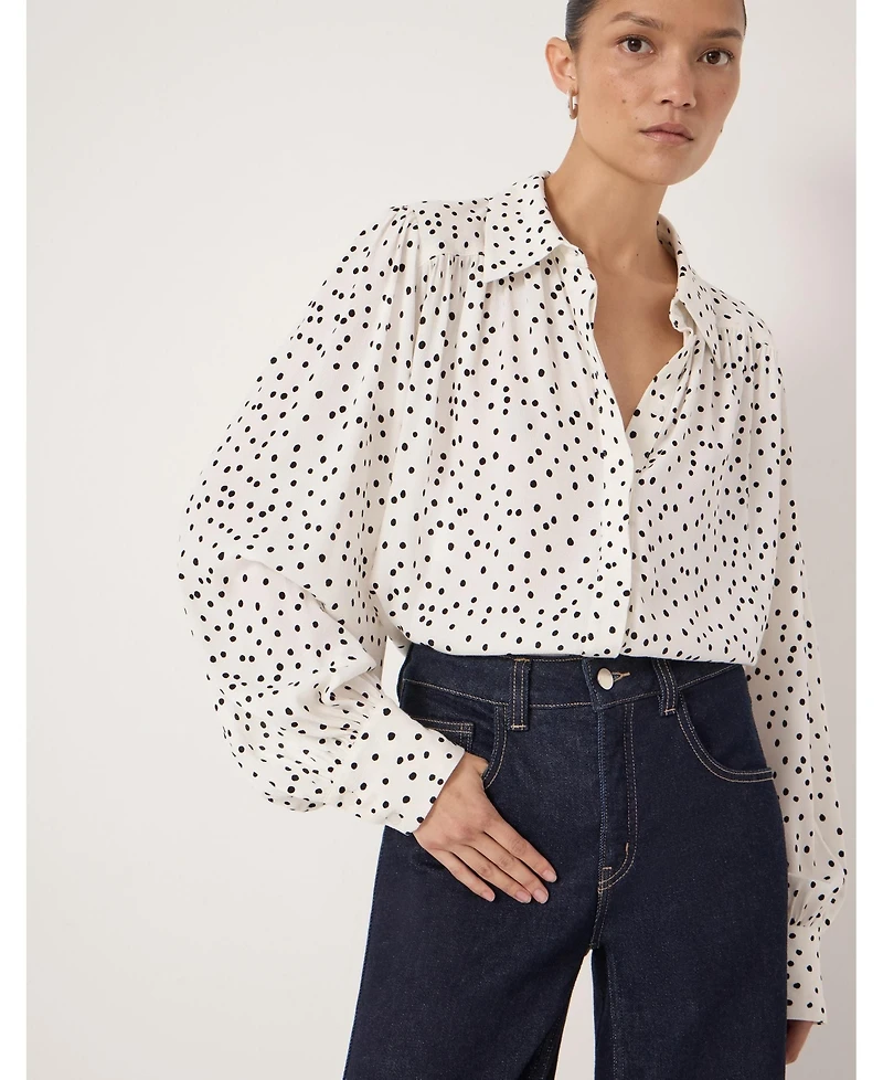 Hush Women's Sigrid Polka Dot Long Sleeve Shirt