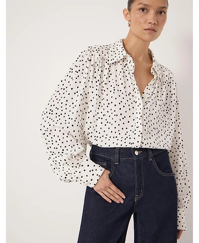 Hush Women's Sigrid Polka Dot Long Sleeve Shirt