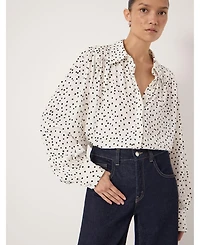 Hush Women's Sigrid Polka Dot Long Sleeve Shirt