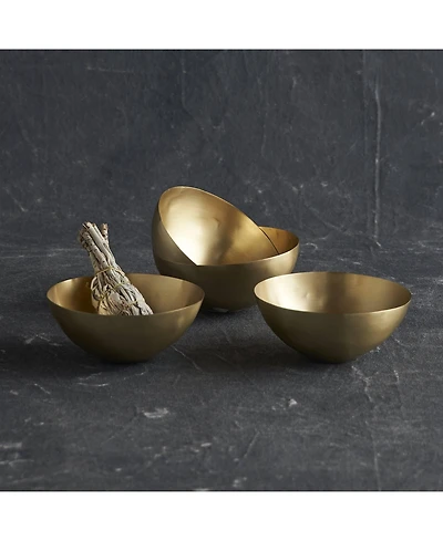 The Collective Home, Artisan Brass Bowls Extra Small - Set of 4