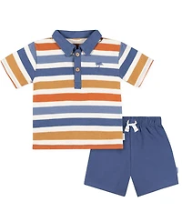 Gerber Toddler Boys Collared Shirt and Short Set, 2-Piece