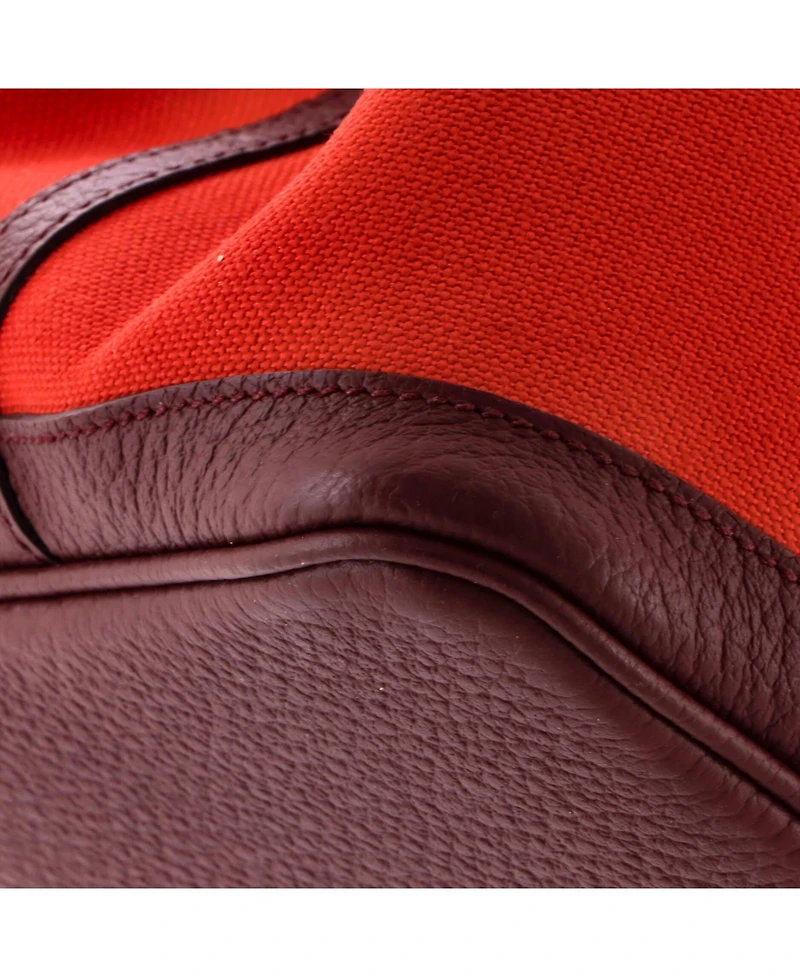 Pre-Owned HERMES 36 Garden Party Tote Toile and Leather