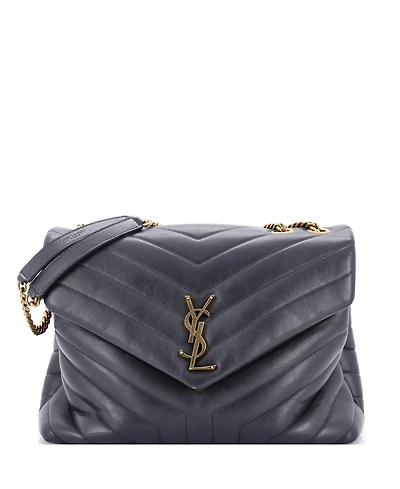 Pre-Owned Saint Laurent Medium Loulou Shoulder Bag Matelasse Chevron Leather