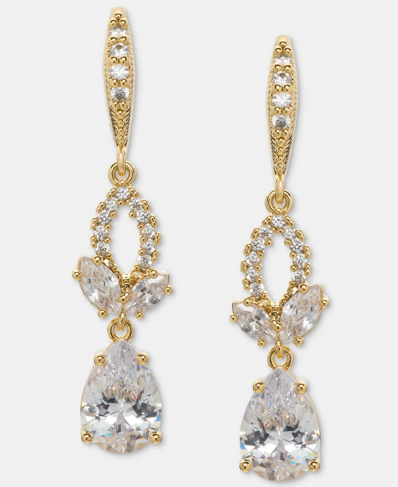 Givenchy Cubic Zirconia Double Drop Earrings
