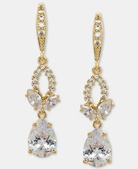 Givenchy Cubic Zirconia Double Drop Earrings