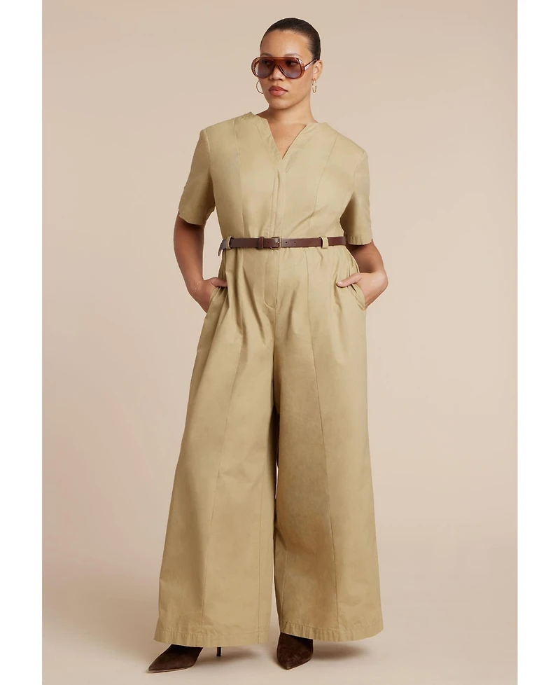 Eloquii Women's Plus Wide Leg Jumpsuit