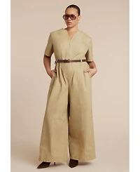 Eloquii Women's Plus Wide Leg Jumpsuit