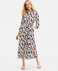 I.n.c. International Concepts Women's Printed Button-Front Maxi Dress, Macy's Exclusive
