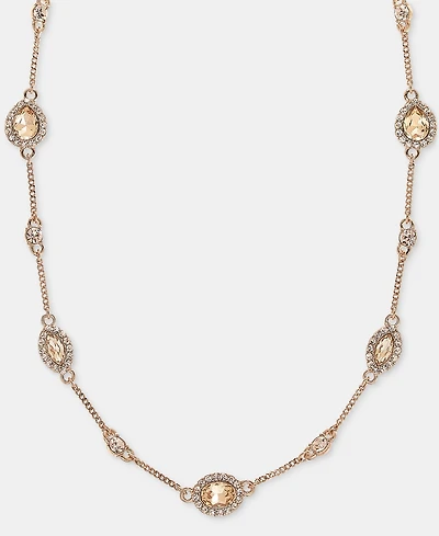 Givenchy Stone Station Collar Necklace, 16" + 3" extender