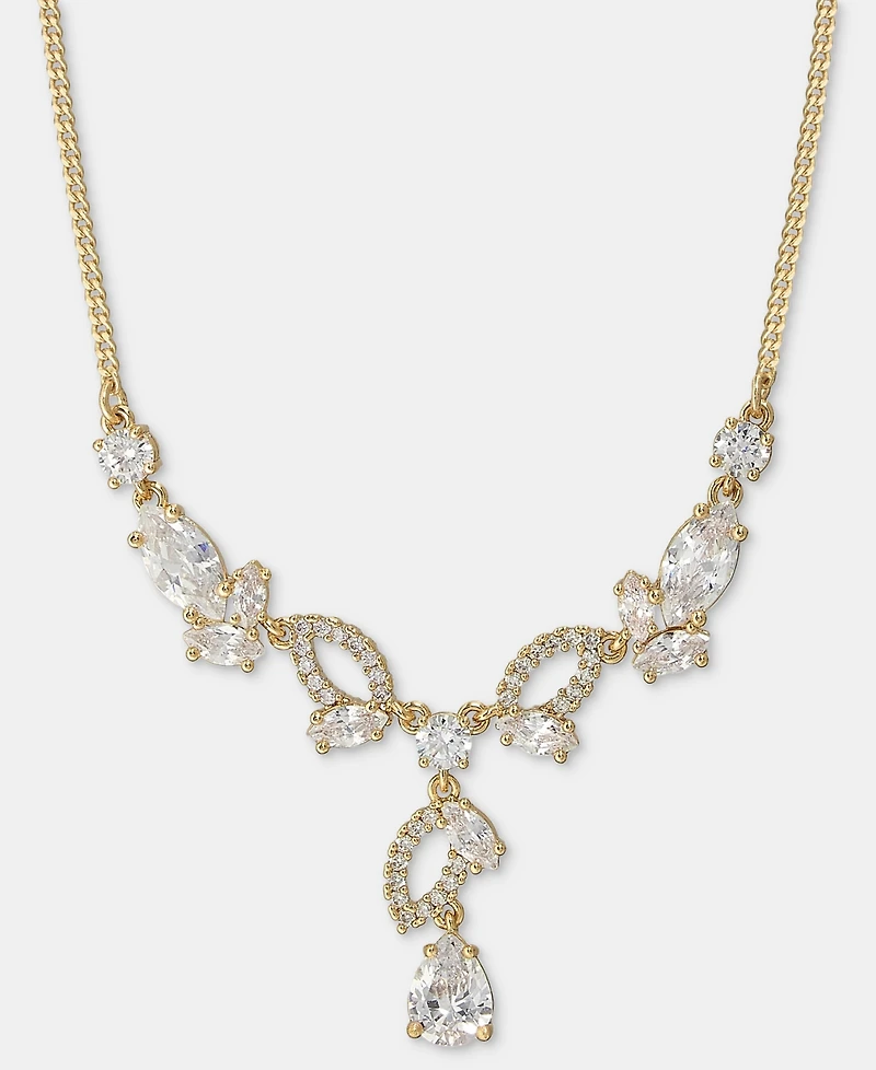 Givenchy Cubic Zirconia Lariat Necklace, 16" + 3" extender