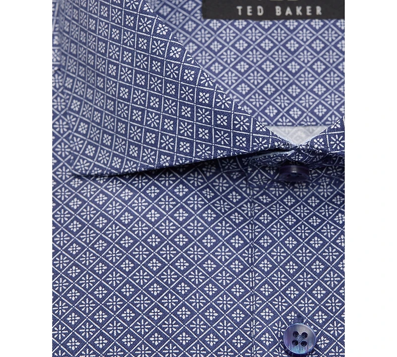 Ted Baker Men's Round Cuff Slim Fit Dress Shirt