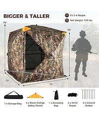 Sugift Three to Four Person Hunting Blind Pop Up with Swing Door