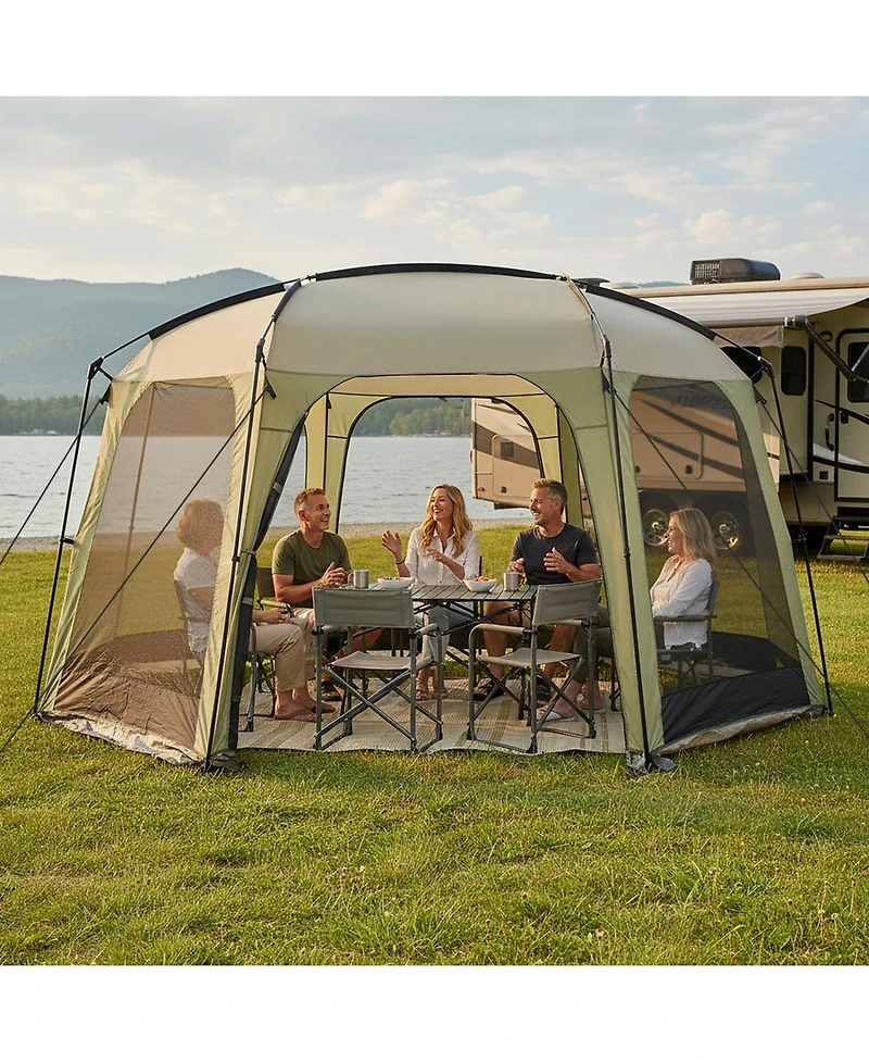 Sugift Six to Eight Person Canopy Tent with Zippered Door