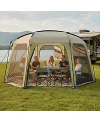 Sugift Six to Eight Person Canopy Tent with Zippered Door
