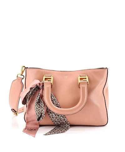 Pre-Owned Fendi Small Ff Handle Tote Leather