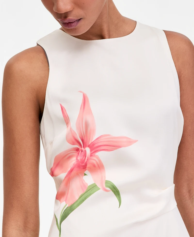 I.n.c. International Concepts Women's Printed Asymmetric Hem Midi Dress, Macy's Exclusive