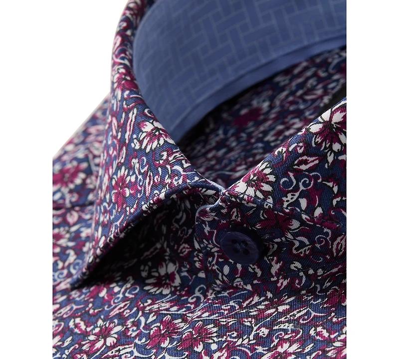 Ted Baker Men's Floral Print Slim Fit Dress Shirt