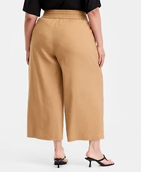I.n.c. International Concepts Plus High Rise Cropped Wide Leg Pants, Macy's Exclusive