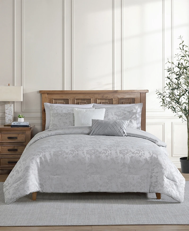 Vcny Home Nikka Jacquard Floral 5-Pc. Comforter Set