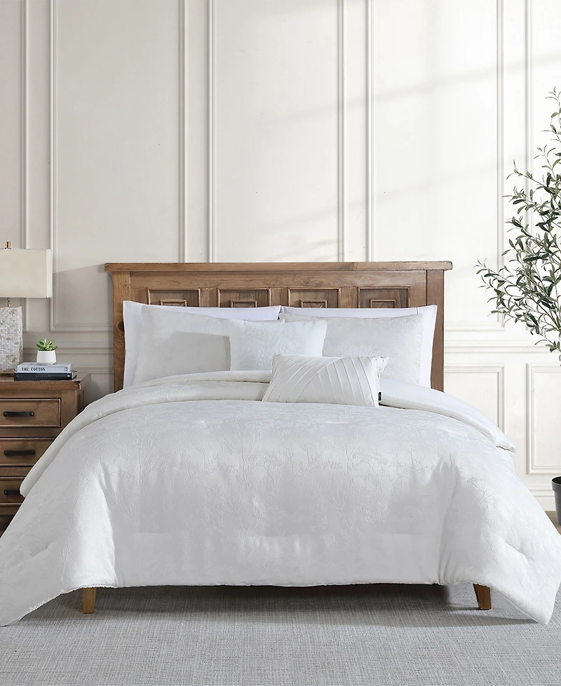 Vcny Home Nikka Jacquard Floral 5-Pc. Comforter Set
