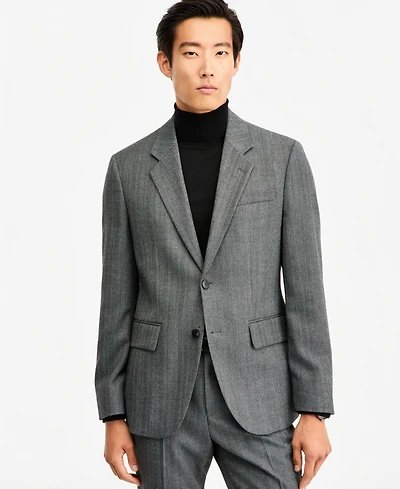Hugo by Boss Men's Modern-Fit Herringbone Suit Jacket