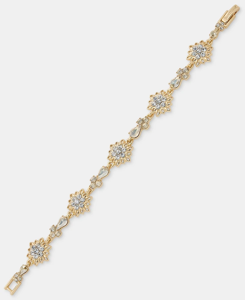 Marchesa Crystal Flower Statement Flex Bracelet