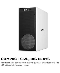 Hp Omen 16L TG03-0030 Gaming Desktop Computer, Amd Ryzen 7 8700G 4.2GHz, 32GB Ram, 1TB Ssd, Nvidia GeForce Rtx 5060 Ti 16GB, Windows 11 Home, Snow