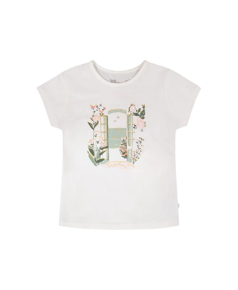 Deux par Deux Little Girls ganic Cotton Jersey T-Shirt