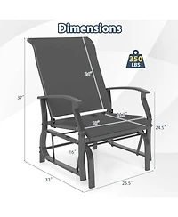 Sugift Outdoor Glider Chairs Set of Two with Ergonomic Seating