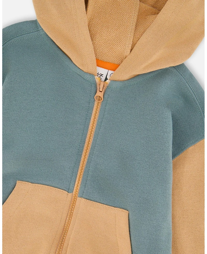 Deux par Deux Little Boys Hooded French Terry Cardigan